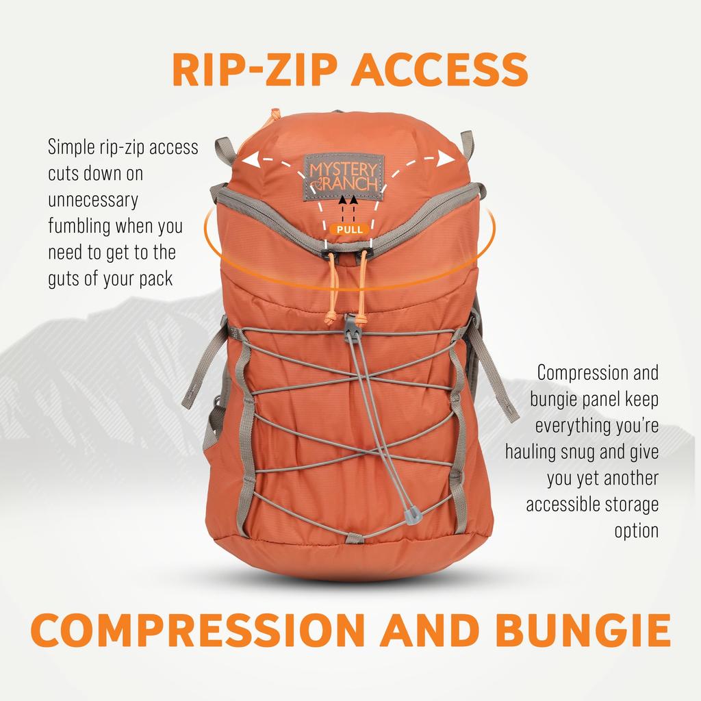 Mystery Ranch Gallagator 10 Backpack – Weatherproof Travel Bag with Sternum Strap – Paprika, 10L, SM