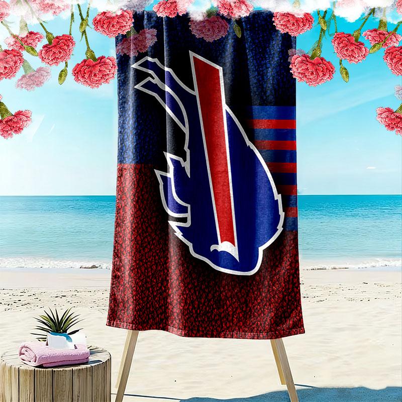 Bills Print Beach Towel, Large Soft Quick Dry Towel for Beach Camping Swimming