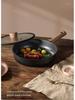 Lightweight Non-Stick Titanium Wok for Induction Cookers - Ideal for Frying Steak & Eggs
