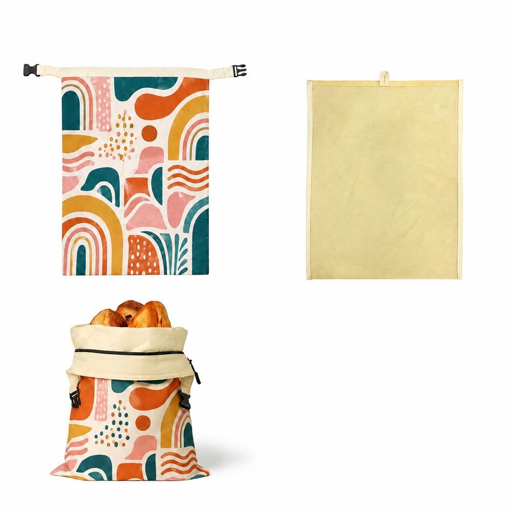 Reusable Beeswax Bread Bags Beeswax Coated Food Storage Bags Sourdough Bread Bags Cheese Storage