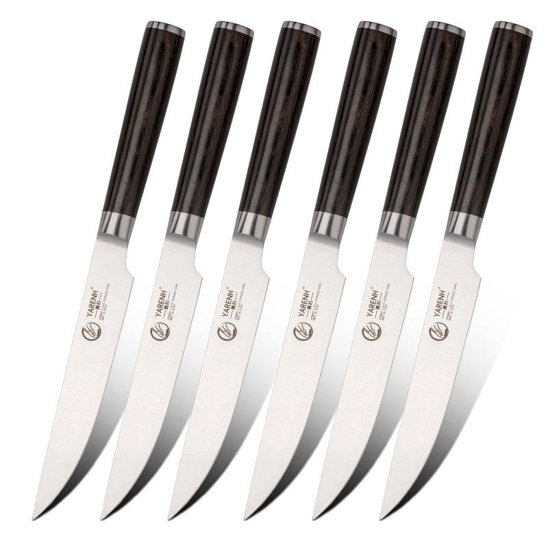 YARENH Steak Knives Premium Straight-Edge Ultra-Sharp Germany 1.4116 Stainless Steel Steak Knife Set Dinner Knives Cutlery Set Gift Set