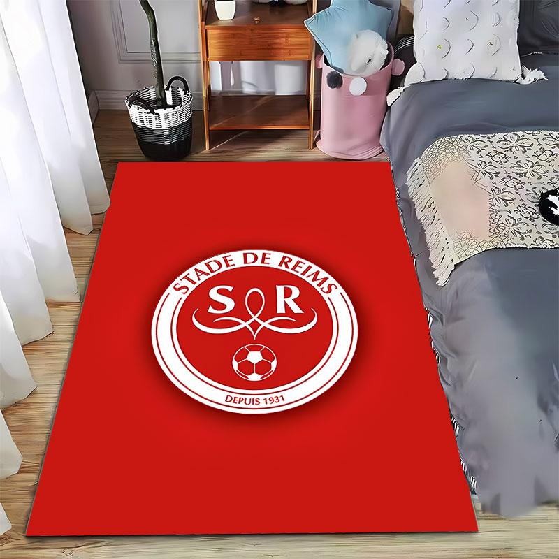 Stade de Reims Logo Carpet suitable as a non-slip mat for the living room or bedroom sofa
