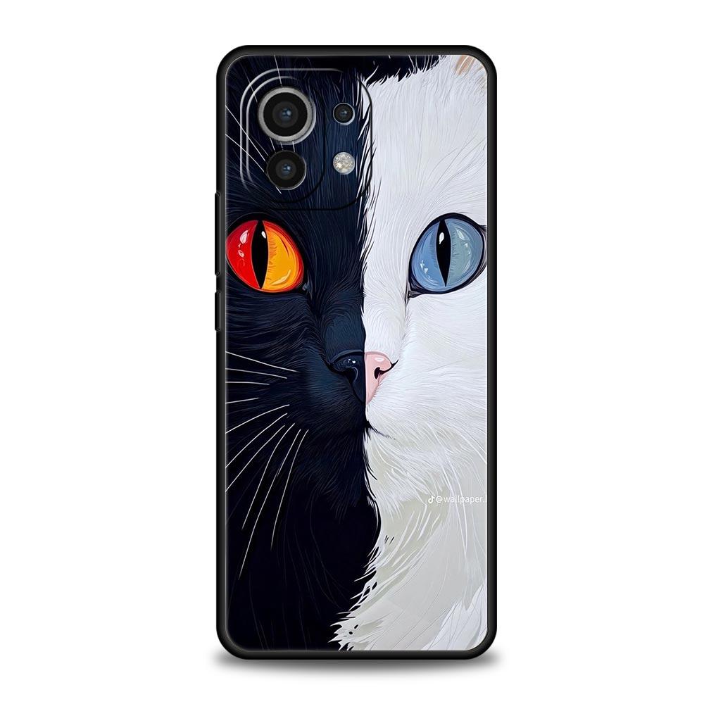 Милый Чехол для Телефона с Кошкой для Xiaomi Mi 17 Pro Max 15 14 13 12 11 Ultra 15T 14T 13T 12T 11T Pro Lite Мягкий ТПУ Чехол Fundas Capas