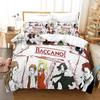 Комплект простыней с 3D-принтом в стиле аниме Baccano! Принтованный Постельный Комплект Пододеяльник Наволочка Комплект Постельного Белья Постельное Белье Простыня Покрывало Полный Размер