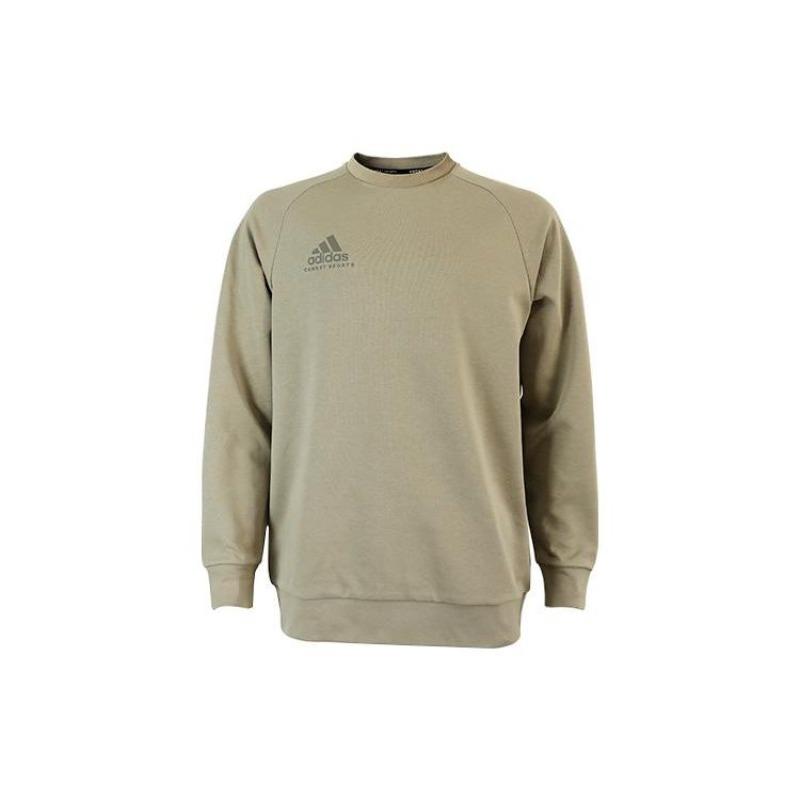 adidas Спортивный повседневный однотонный свитер с круглым вырезом, толстовка унисекс, серый цвет ADICSTL06-GYDG
