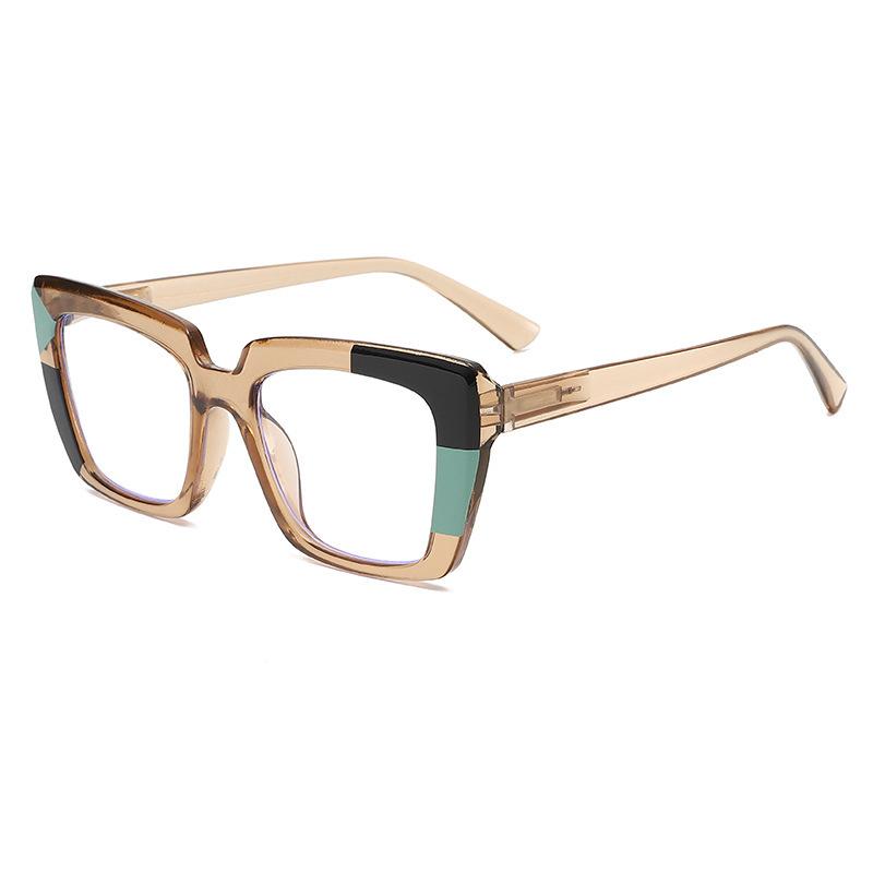 European and American large frame spring leg reading glasses in the elderly fashion color matching bean flower reading glasses