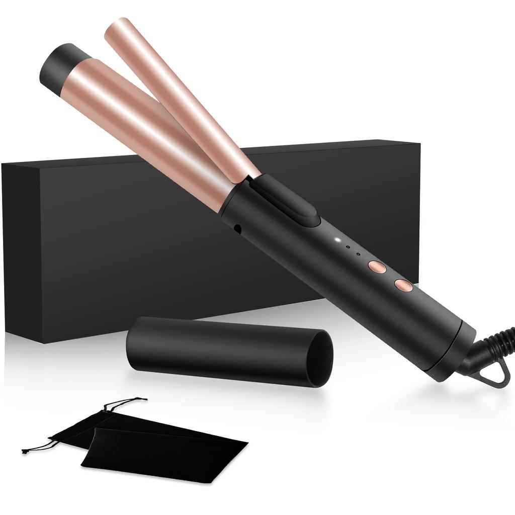 Мини-щипцы для завивки коротких волос Керамические маленькие щипцы для завивки волос для путешествий Двойной щипцы для завивки волос