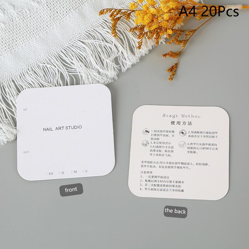 20 шт. Картонные карточки для демонстрации ногтей, простой стиль, карточки для накладных ногтей, для прессованных ногтей, реквизит для фотографий, салон маникюра