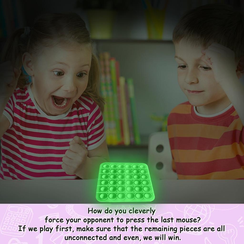 Светящаяся в темноте сенсорная светящаяся игрушка для снятия стресса Push Bubble