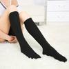 1 Pair Women Winter Socks Compression Yoga Socks Knee Length Long-tube High Elasticity Wrapping Anti-slip Floor Socks Comfort Warmth Stockings