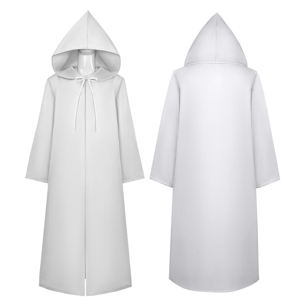 Взрослый плащ на Хэллоуин с капюшоном средневековый костюм ведьмы колдовство вампира Хэллоуин плащ волшебника халат платье пальто