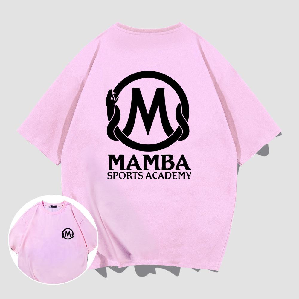 Mamba Memorial Short Sleeve T-Shirt Men's Lakers Black Mamba Teen High School Student Basketball Training Suit