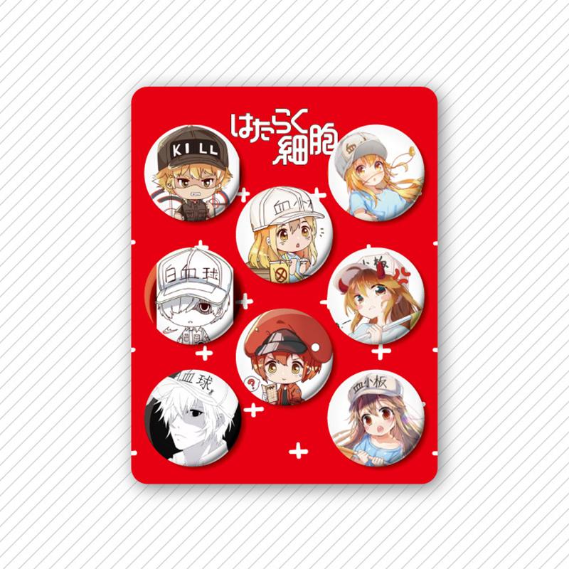 8 Pcs/Set Anime Tinning Backpack Badge Brooch Pin Souvenir Clothing Bag Backpack Accessories Gift For Friends