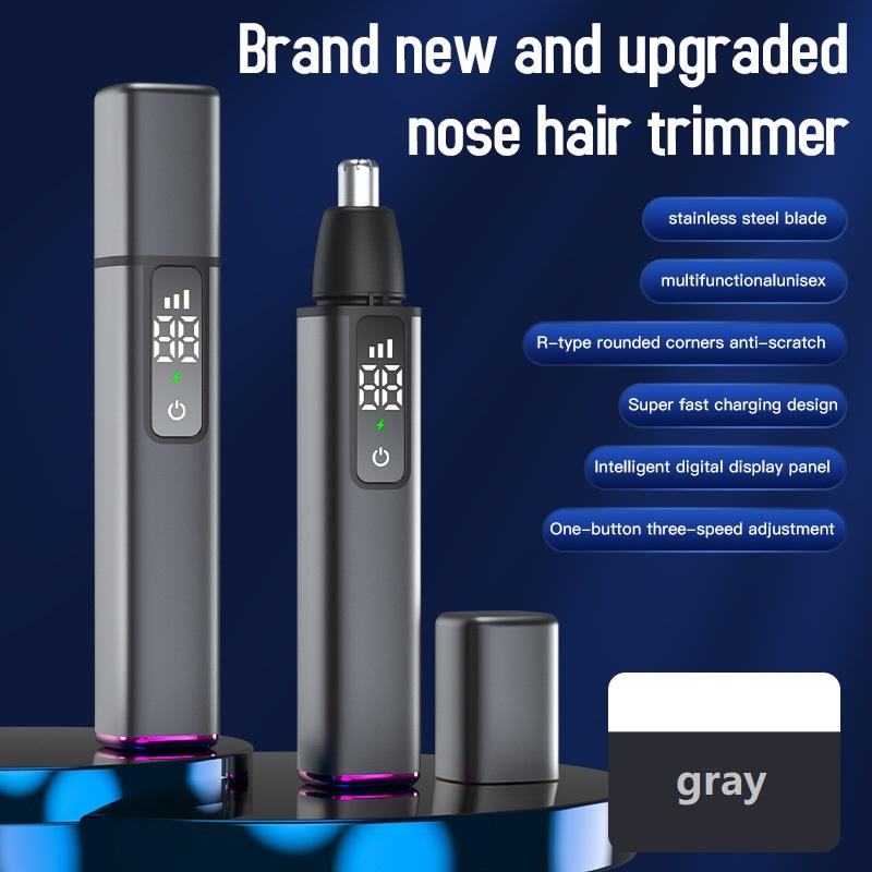 Новый Модернизированный светодиодный цифровой дисплей Многофункциональный электрический триммер для волос в носу Мужские волосы в носу Ножницы для чистого бритья Женская машина для волос в носу