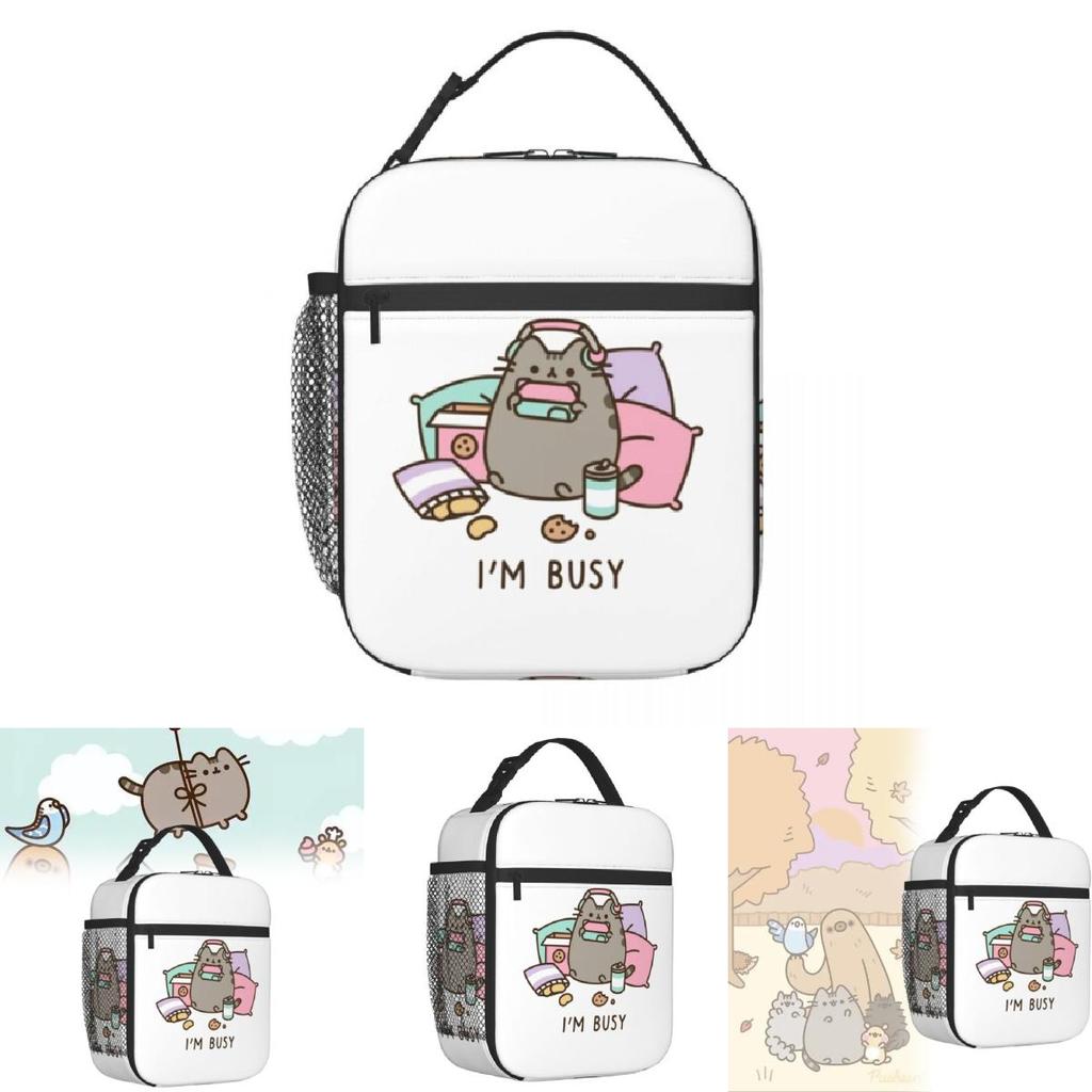 Детская сумка для ланча Pusheen с полной печатью для детей для школы, пикника