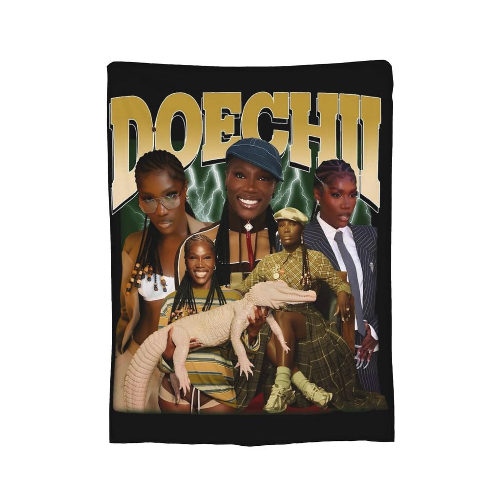 Doechii Rapper Blankets Velvet Printed Breathable Ultra-Soft Throw Blanket for Home Travel Plush Thin Quilt