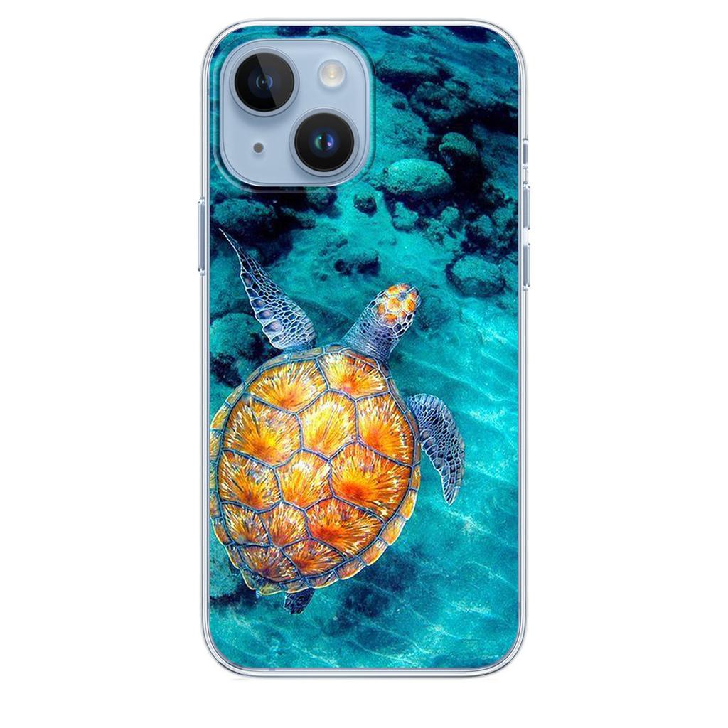 Applicable iPhone16 Sea Turtle Animal Phone Case Sea World Sea Turtle Phone Case