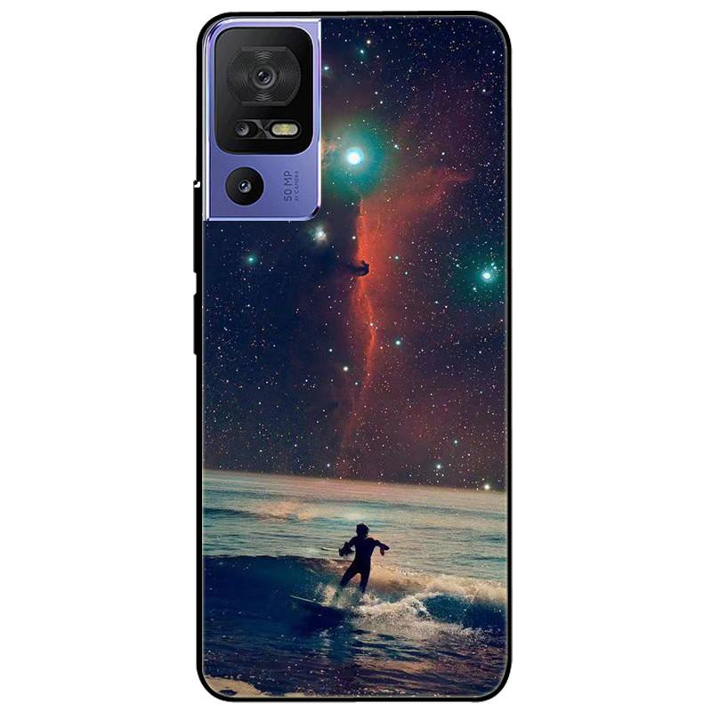 Phone Cover For TCL 40 SE Case 6.75'' Silicone Lovely Black Bumper Lion Soft TPU Coque for TCL 40SE Funda for TCL40SE Protector