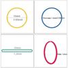 Rubber Bands Small Mini Elastic Band Yellow Blue Green Red 1300pcs Rubber Band 1.2inch Office Supplies Home ide Diameter 0.63in (Multicolour)