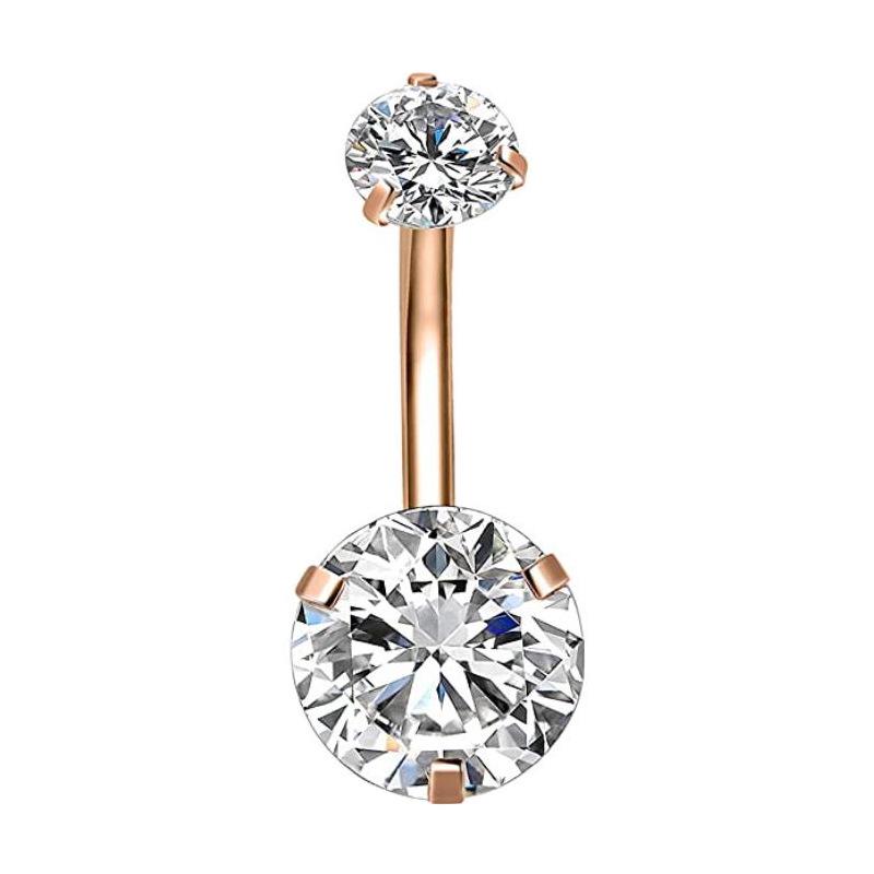 Кольцо для пупка с цирконием из нержавеющей стали — европейский и американский стиль