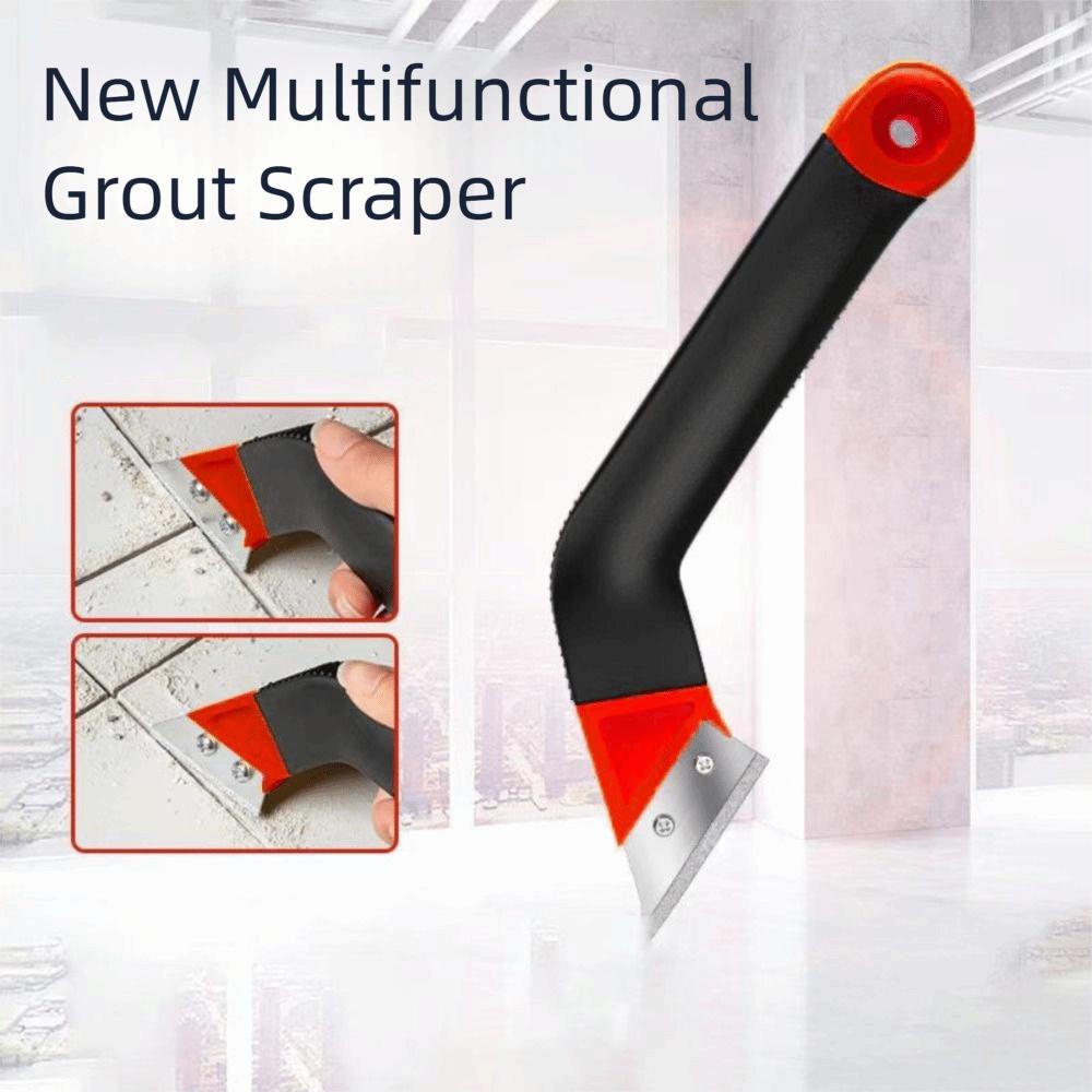 Angled-Design Tile Grout Remover Plastic Handle Broken Particle Chip Joint Rake Scraper Dry Cement Ceramic Tile Cleaning Tool