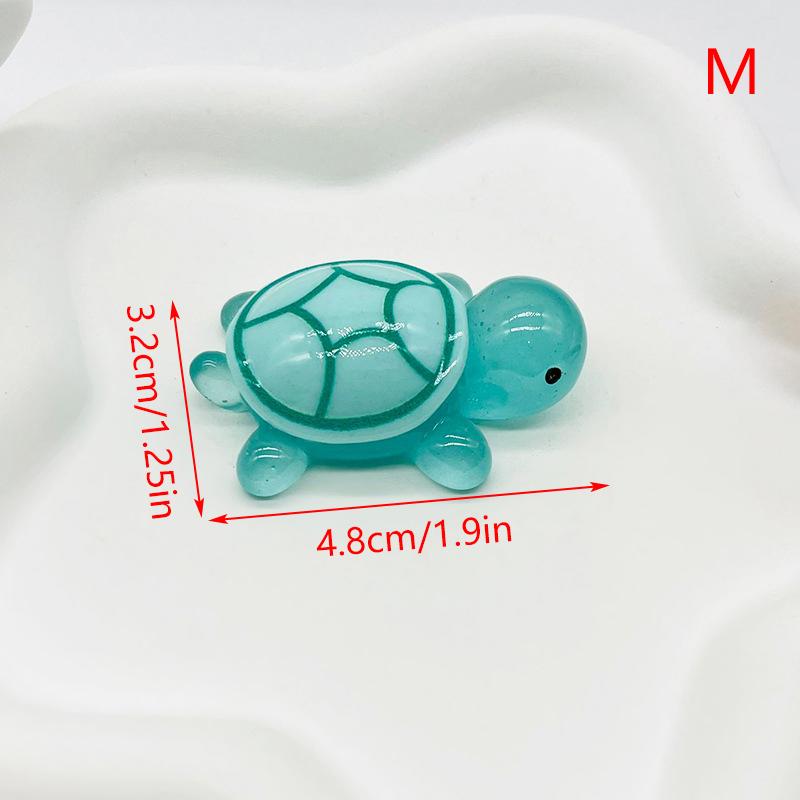 Mini Turtles Luminous Ornament Crafts Miniature Figures Tiny Turtles Micro Landscape Home Decoration Accessories Gifts