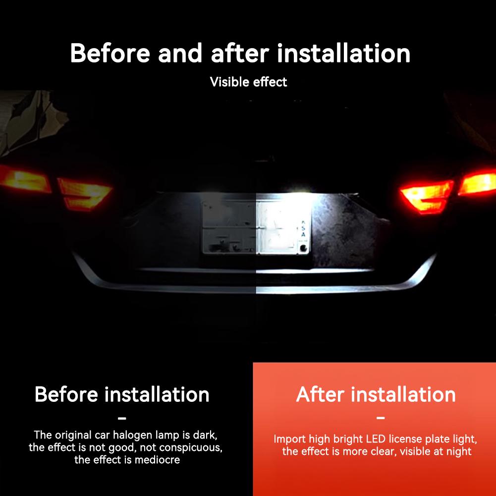1 шт. Автомобильные светодиодные фонари номерного знака, сменные лампы номерного знака, безошибочные Canbus, автомобильные 12 В лампы