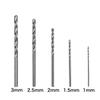 High Speed Steel 50pcs Natural Color Small Twist Drill 1-3mm White Straight Shank Drill Bit Electric Drill DIY Woodwork Tool Set