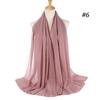 Однотонный шифоновый шарф, хиджаб, повязка на голову, женский исламский головной убор, накидка для женщин, мусульманский трикотаж, хиджабы, шарфы для волос, платок