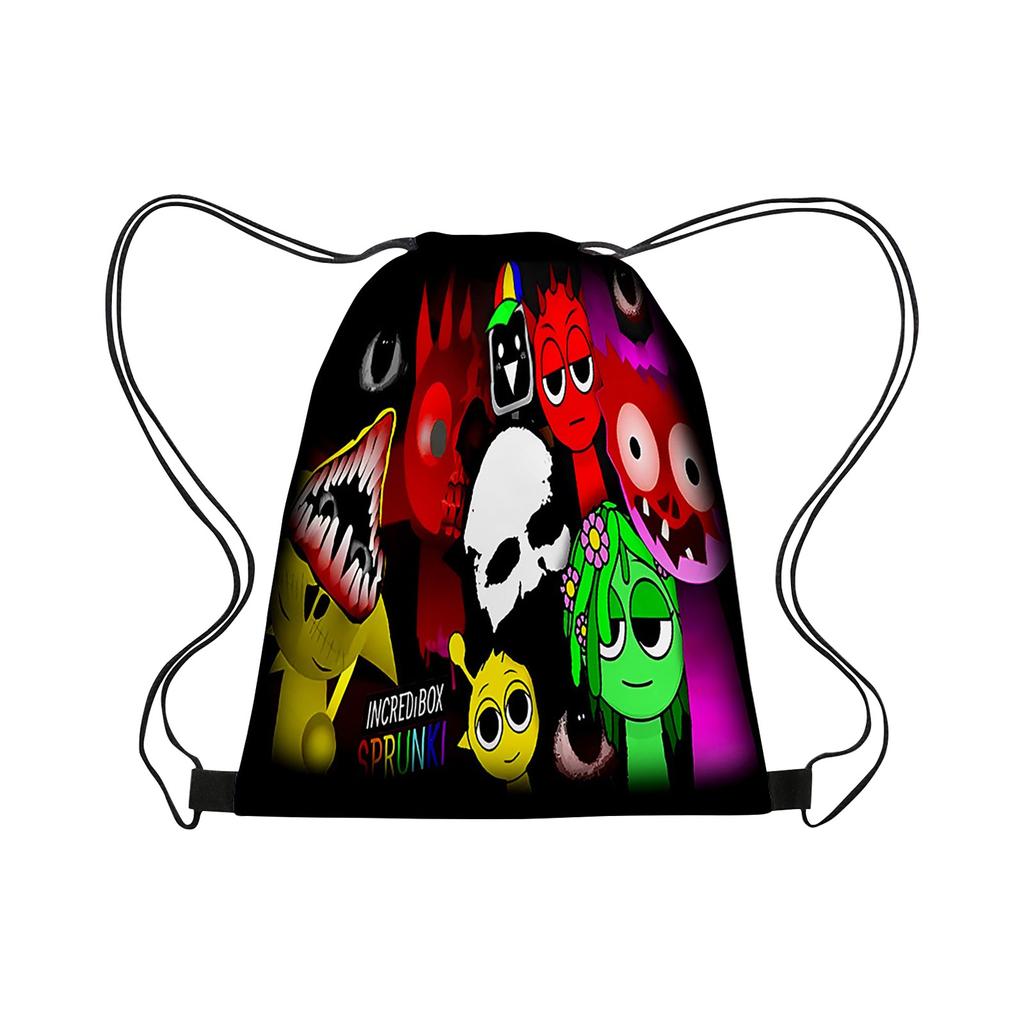 Box Sprunki Drawstring Bag Портативный Большой Вместительный Рюкзак Drawstring Водонепроницаемый