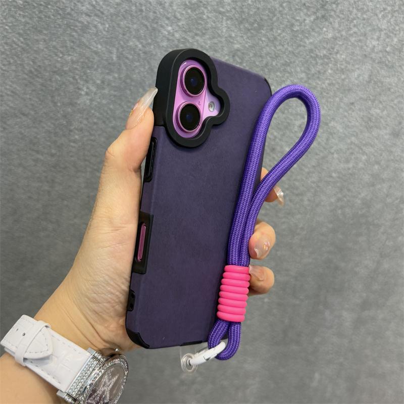 Matte Leather Magnetic Wrist Strap Case For For Iphone 17 16 Pro Max 13 15 12 11 14 Plus For Magsafe Camera Protection Soft Cover