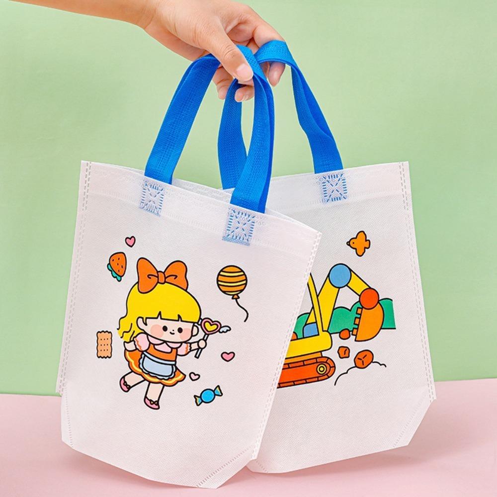 Coloring Goodie Bags Double Sided Graffiti Bag Non-woven Fabric Handbag New Graffiti Pack  Children
