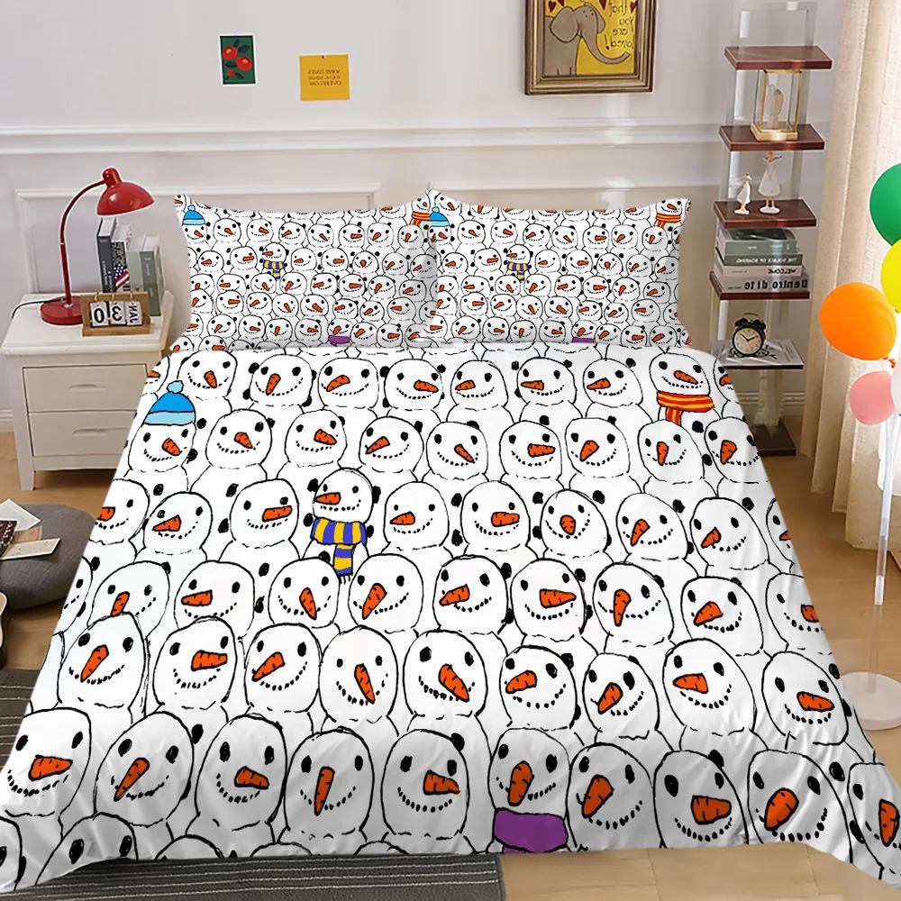 Cartoon Cute Animals Duvet Cover Colorful Lovely Comic Duck Polyester for Kids Boy Girls for Bedroom Decoration Queen King Size