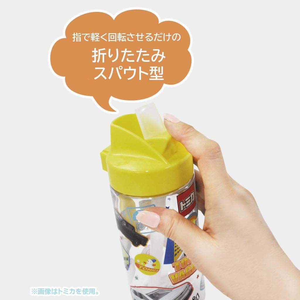 Стакан-бутылка для скейтера 500 мл с трубочкой для питья, для бутылки Sanrio, с крышкой-носиком, пластик, прозрачный, для детей, Куроми, PSTB5-A