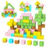 VIXA Magnetic Block Magnetic Cube Spring World Motif Kusachi Cherry Blossom Sunflower Large Size 48 Pieces 33mm 3D Puzzle Construction Building Blocks