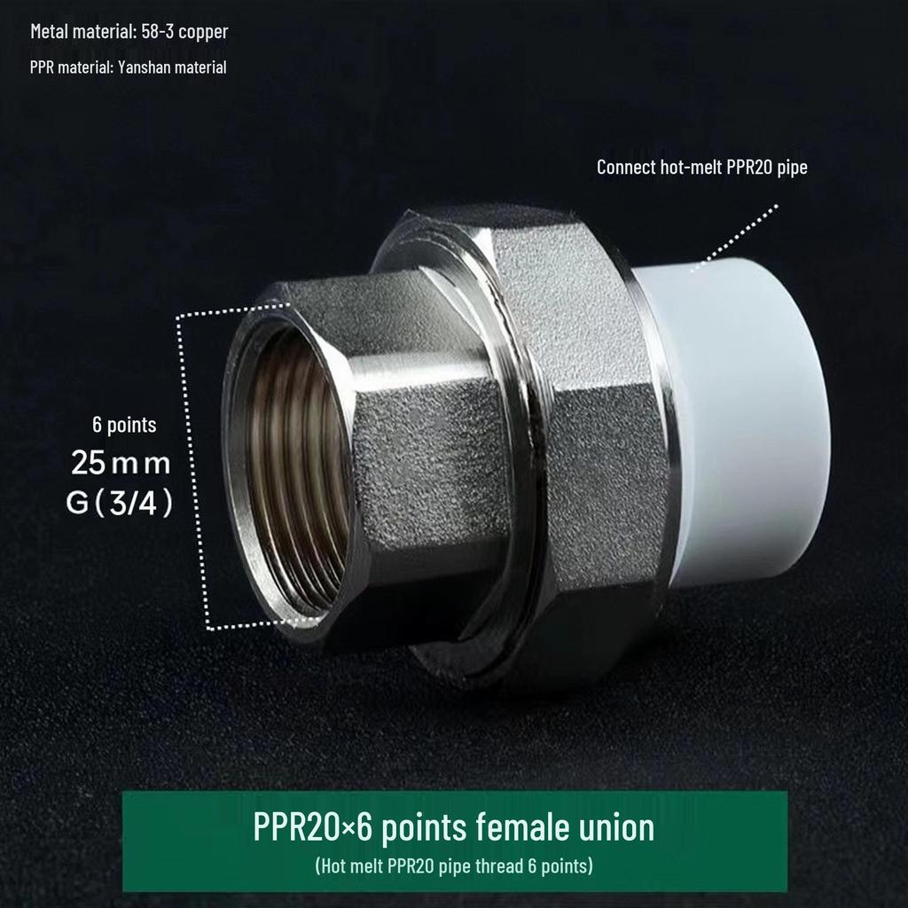 PPR Медно-чугунная муфта, внутренняя и наружная резьба, 20-110 мм, двухсторонняя PPR чугунная муфта