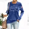 (THIS IS THE TURNING POINT) Women's Fashionable Casual Long-sleeved Printed Round Neck Sweatshirt Top