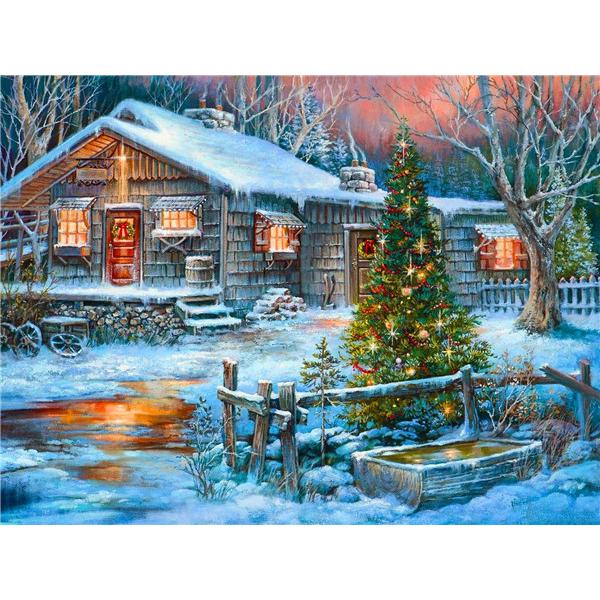 Full Drill Diamond Mosaic House 5D Diamond Embroidery Painting Landscape Winter Personalized Gift Christmas Decoration