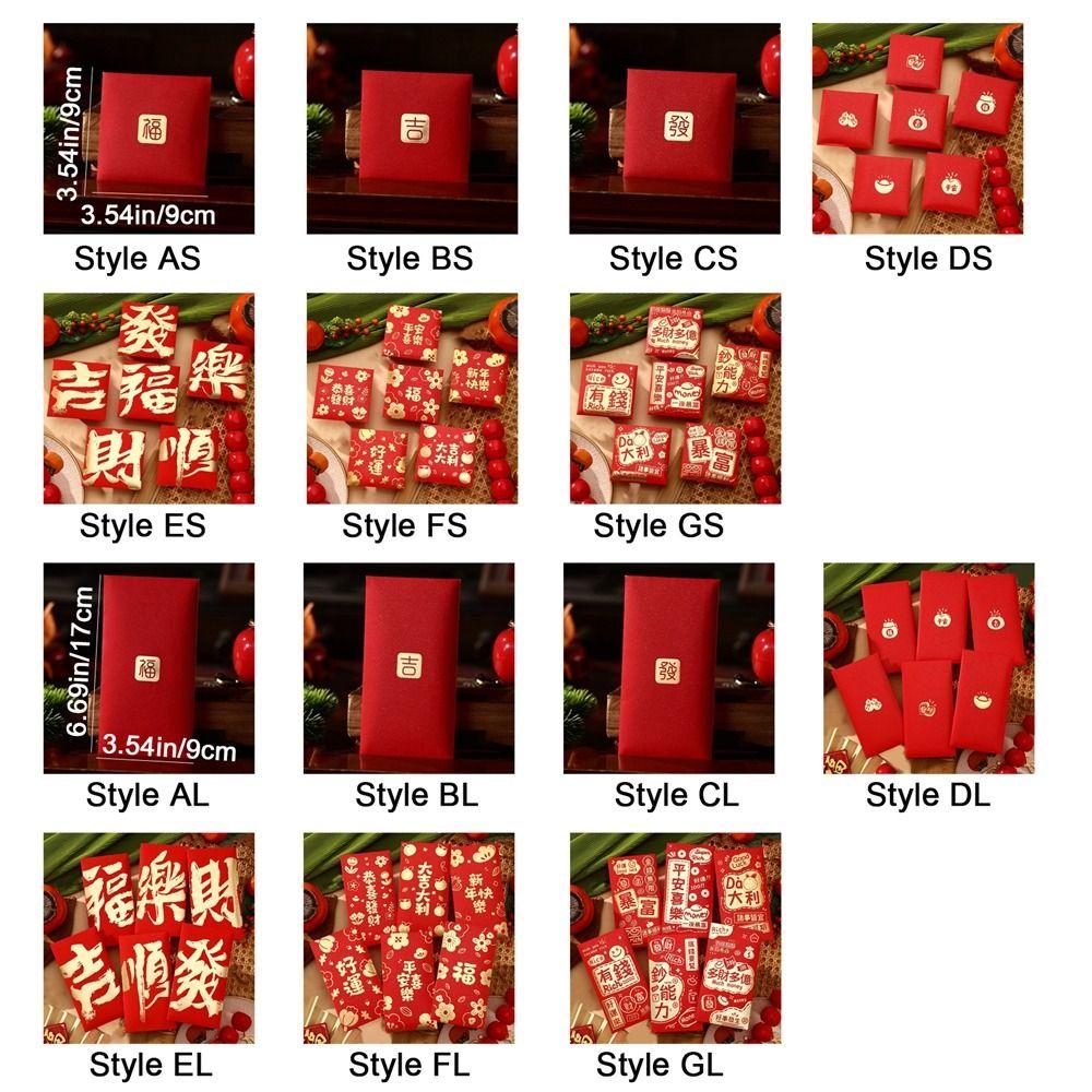 6 Pieces Chinese Style 2026 Horse Year Red Envelope Spring Festival Envelopes  Spring Festival