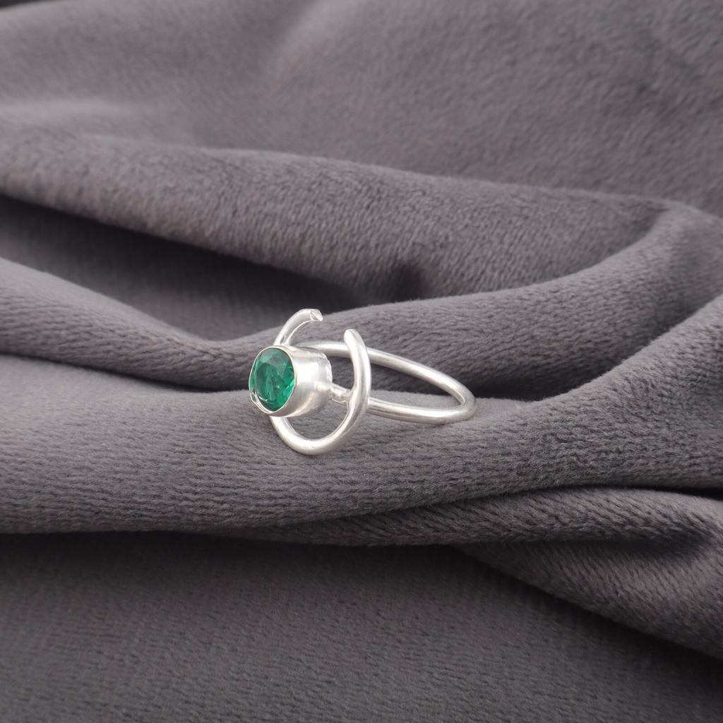 Chrome Diopside Gemstone Ring 925 Solid Silver Handmade Jewelry For Anniversary RR-54-10
