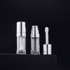 1Pcs Empty Portable 10Ml Lip Gloss Tube Plastic Lip Glaze Tubes Coarse Bristle Brush Full Clear Transparent Container