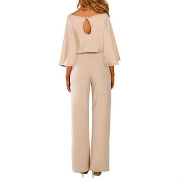 Womens Bandage Beach Holiday Long Playsuit Elegant Casual Beach Party Jumpsuit Pants Work Bandage Jumpsuit