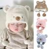Soft Baby Bear Hats Warm Boys Girls Beanie Cap Cute Newborn Bonnet Hats Kids