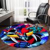 1pc UFO Robot Grendizer7 Print Round Carpet Chair Round Carpet Suitable for Bedroom Living Room Home Decorative Carpet