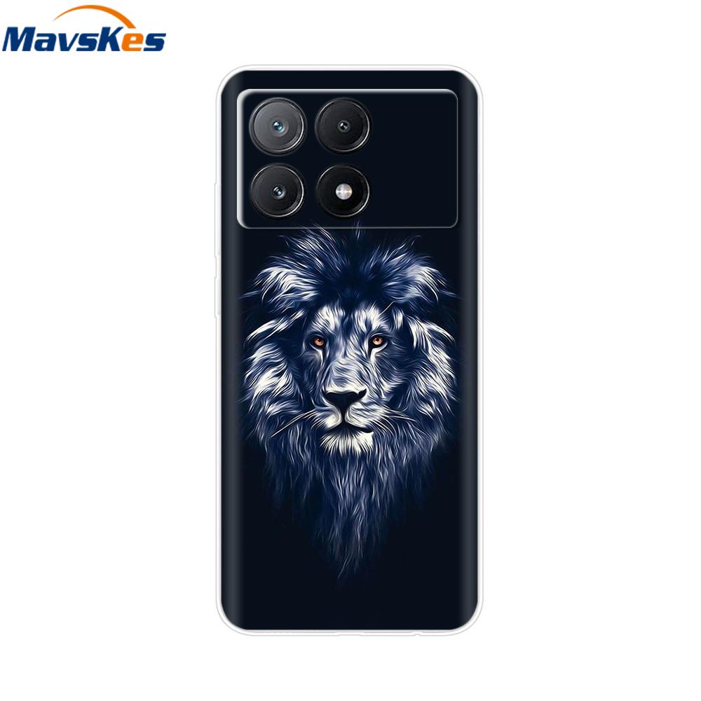 Чехол для Xiaomi Poco X6 Pro Мягкий окрашенный ТПУ чехол для телефона Для Xiomi Poco X6 PocoX6 Pro 5G Силиконовый чехол Цветочный Fundas Защитный