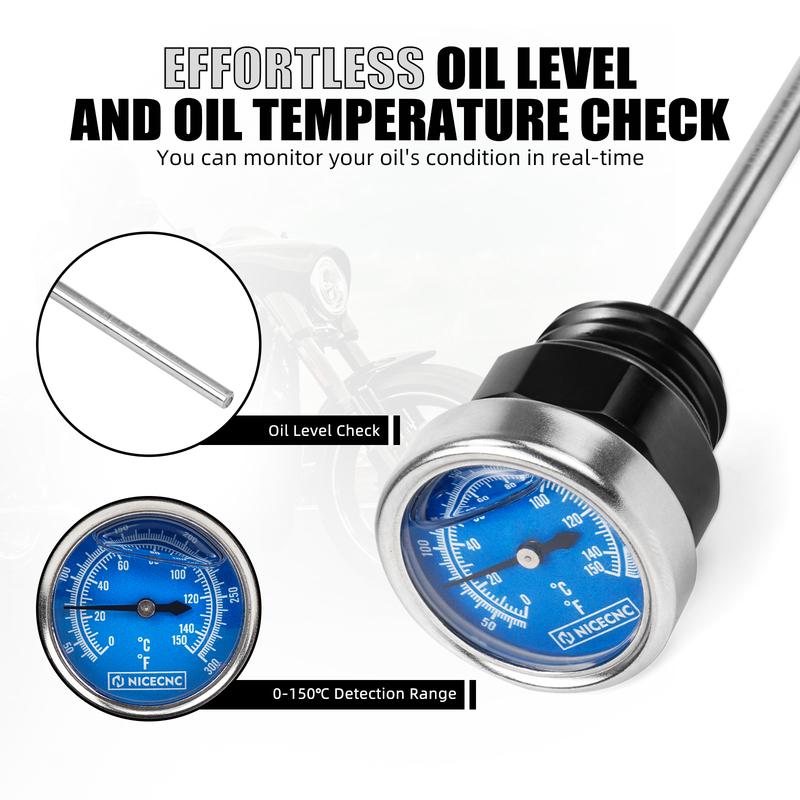 For Harley Sportster S RH1250S 2021-2024 Oil Dipstick w/ Thermometer For Harley Pan America 1250 Special RA1250S Nightster RH975