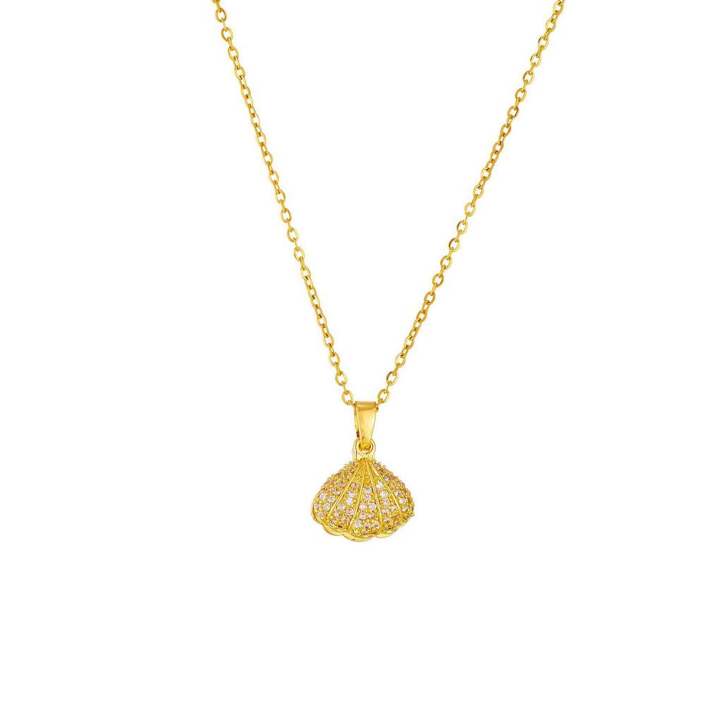 Роскошное ожерелье из жемчуга ракушки: Женская универсальная ключичная цепочка-подвеска