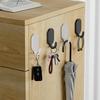 5Pcs/Set Carbon Steel Wall Hook Modern No Drill Adhesive Heavy Duty Multifunctional Keys Bag Towel Clothes Umbrella Door Back Hanger Bathroom