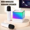 Караоке Беспроводная Портативная Bluetooth 5.3 Колонка с Микрофоном RGB Портативный Музыкальный Плеер Караоке-машина для Ребенка Дом Подарок