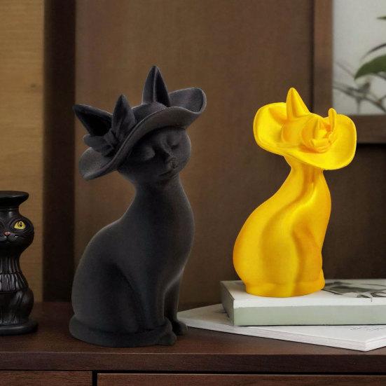 3D-печатная фигурка кошки Минималистичная Современная Элегантная Скульптура кошки Маленькая Коллекционная Статуэтка животного